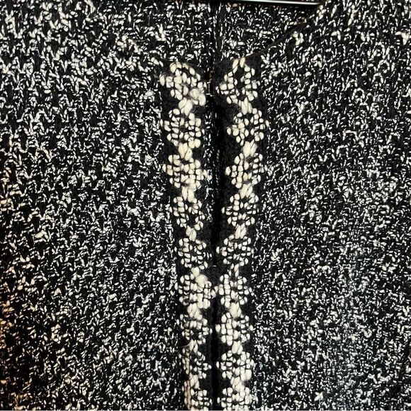 Talbots Women Marled Black White Silver Longline Sweater Cardigan - Picture 4 of 13
